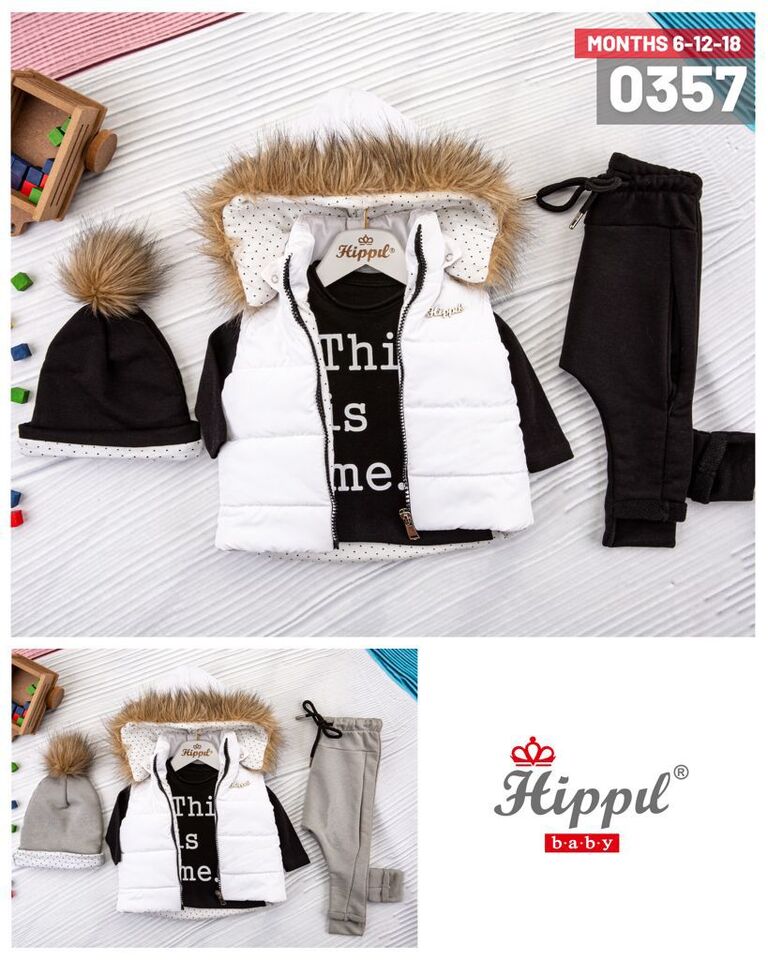 Sısme Yeleklı Sapkalı 4 Lu Takım